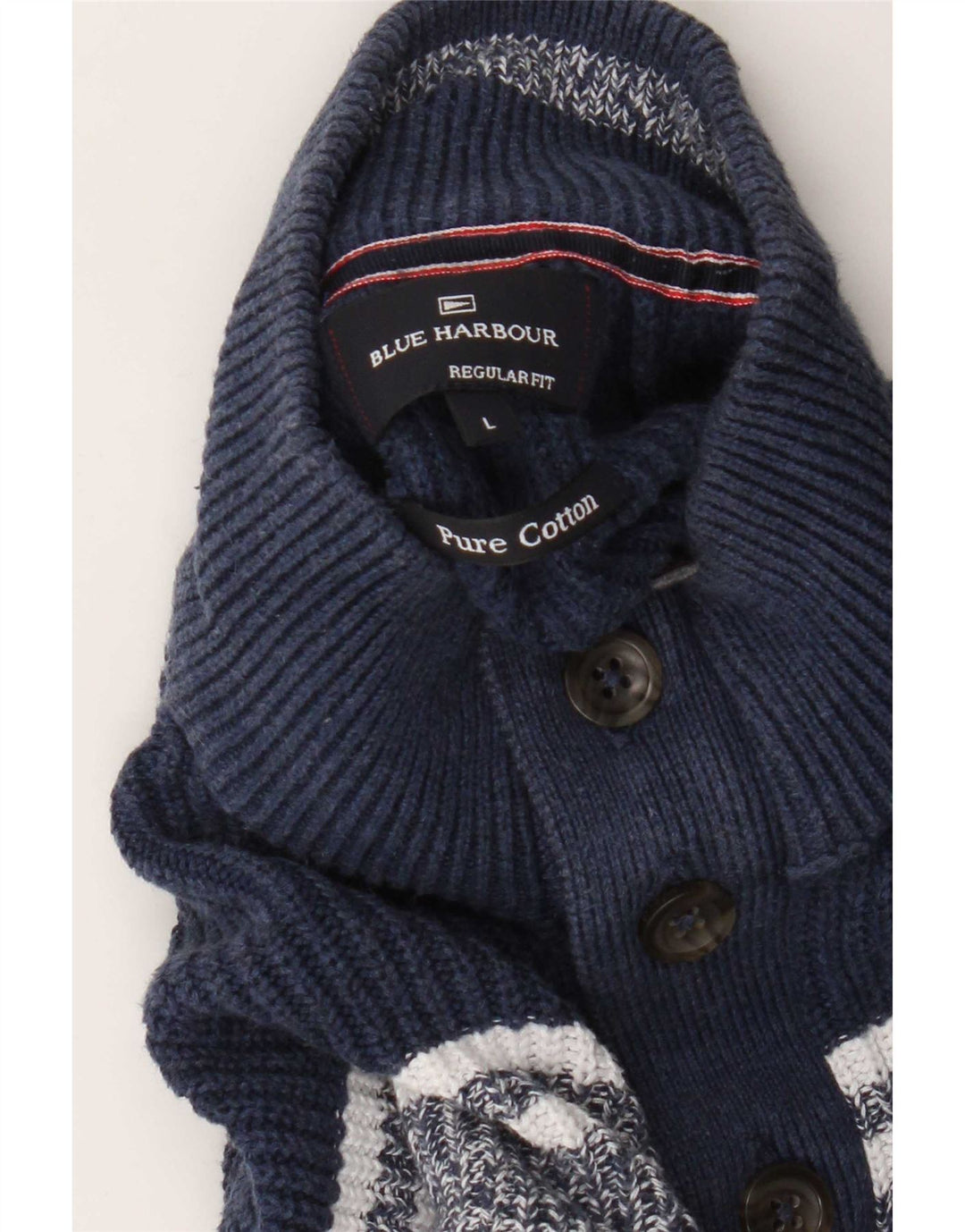 Marks & Spencer Herren-Pullover „Harbor“ mit Reißverschluss am Hals, Blau, groß, Farbblock
