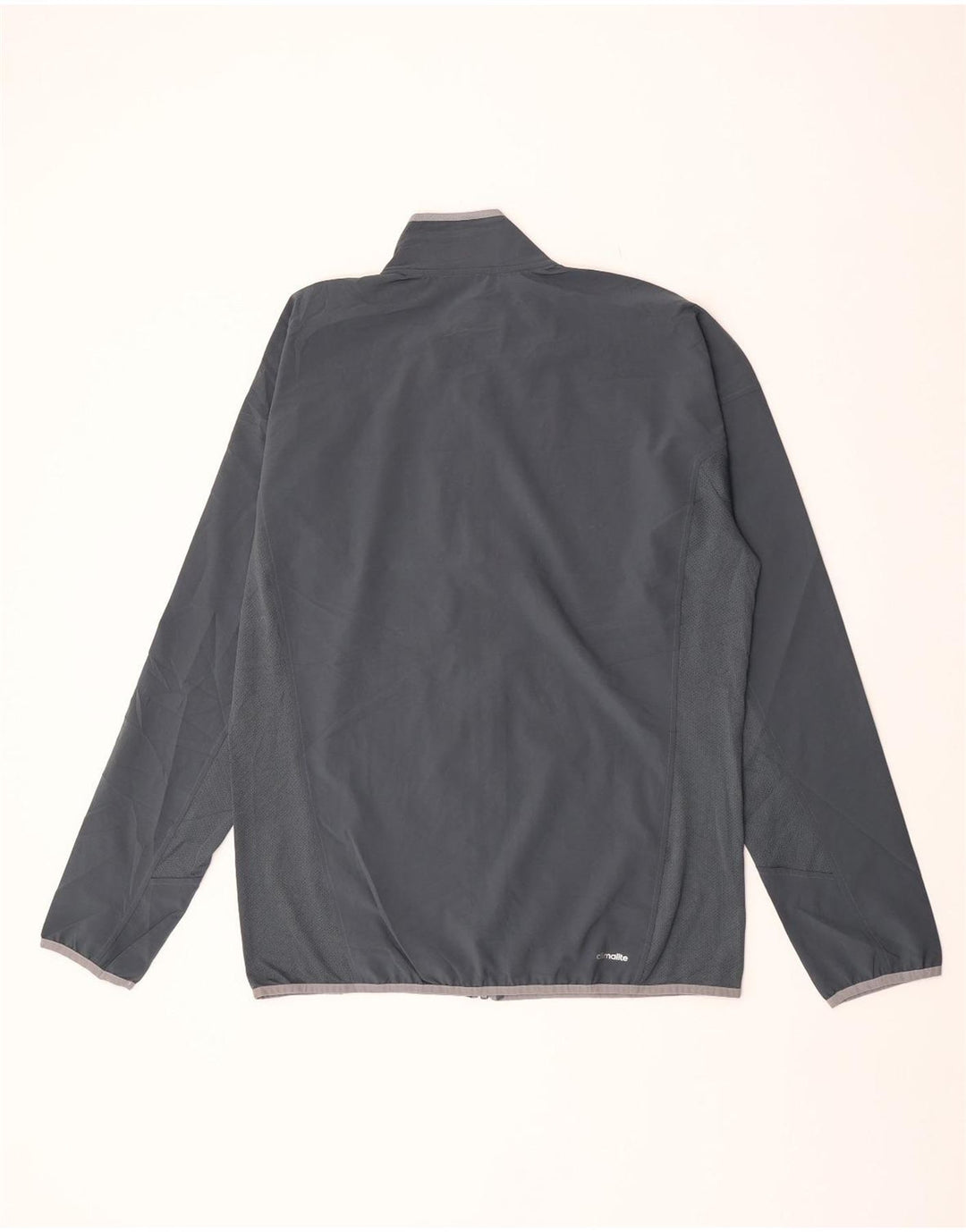 Adidas Herren Climalite Trainingsanzug Top Jacke Großes graues Polyester