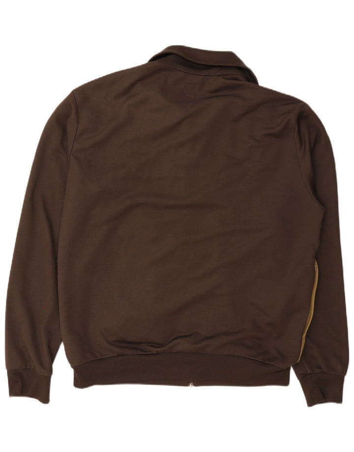 Adidas Herren-Trainingsanzug-Top-Jacke, große braune Colourblock-Baumwolle