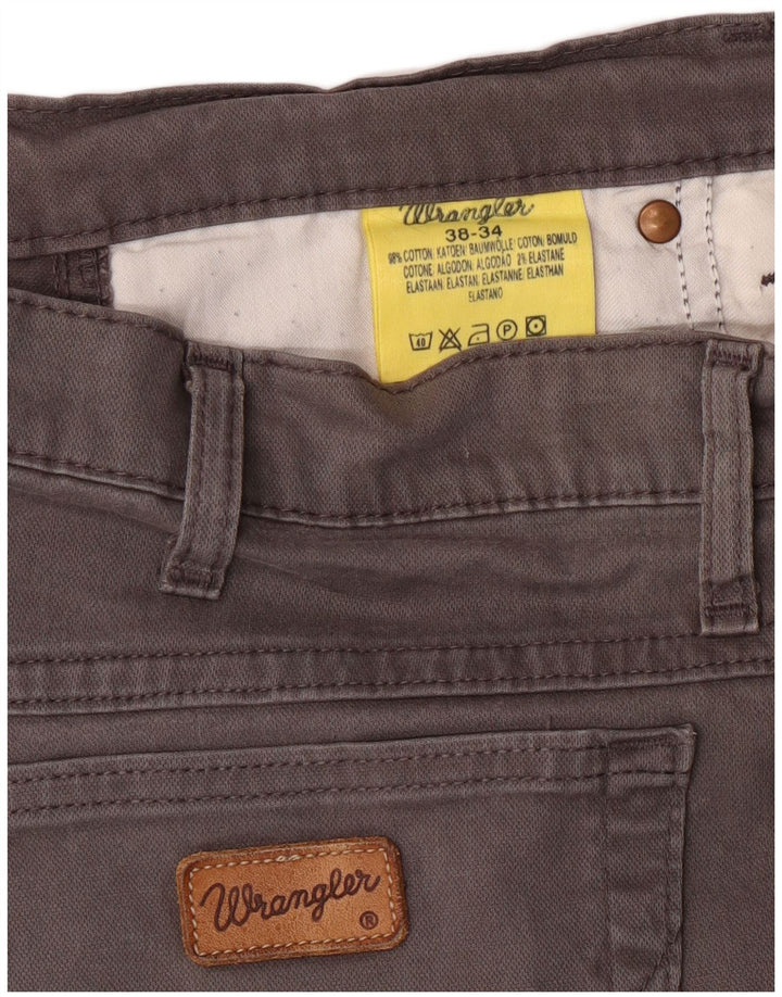 WRANGLER Gerade Freizeithose für Herren, W38, L34, graue Baumwolle