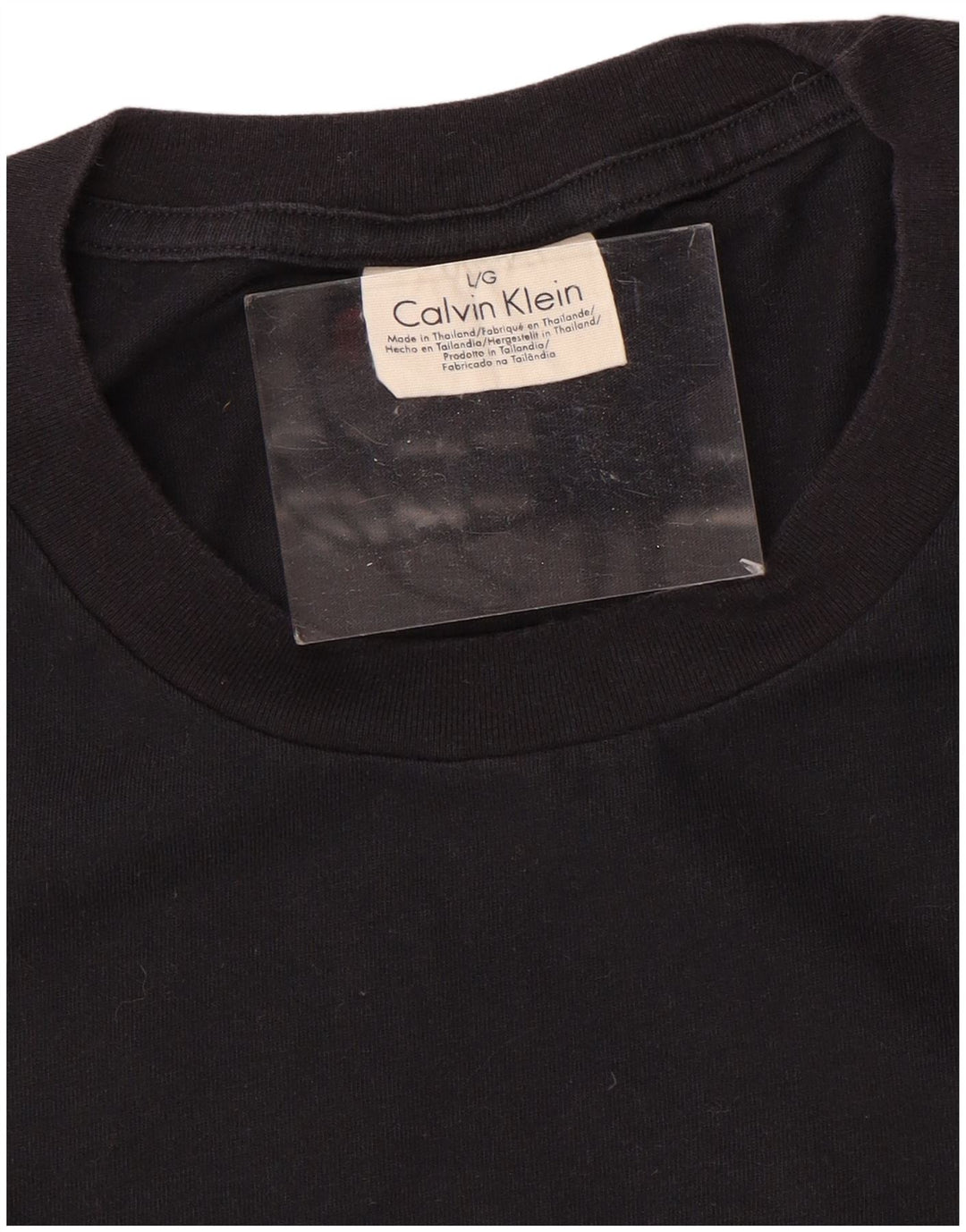 CALVIN KLEIN Herren T-Shirt Top Large Schwarz Baumwolle