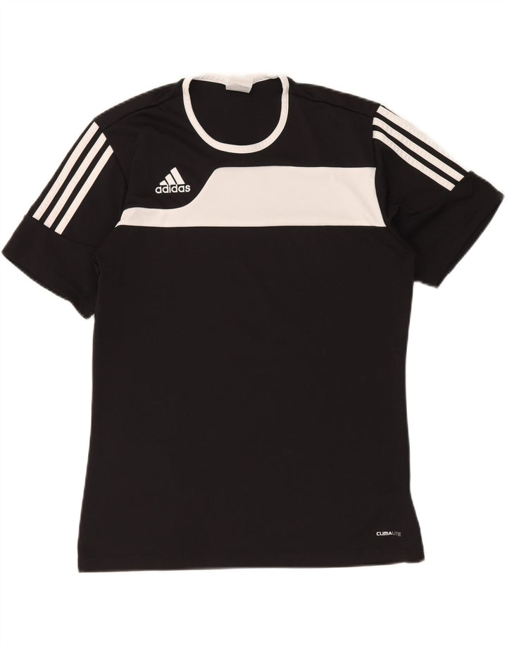 ADIDAS Herren Climalite T-Shirt Top Small Schwarz Colourblock Polyester