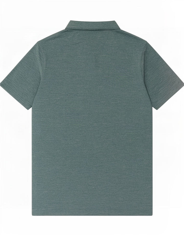 Columbia Herren-Poloshirt aus mittelgrün meliertem Polyester