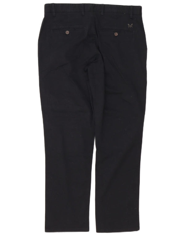 Crew Clothing Gerade Chino-Hose für Herren, W34, L30, schwarze Baumwolle