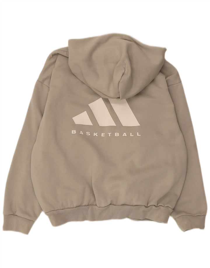 Adidas Herren Graphic Oversized Hoodie Pullover Small Beige