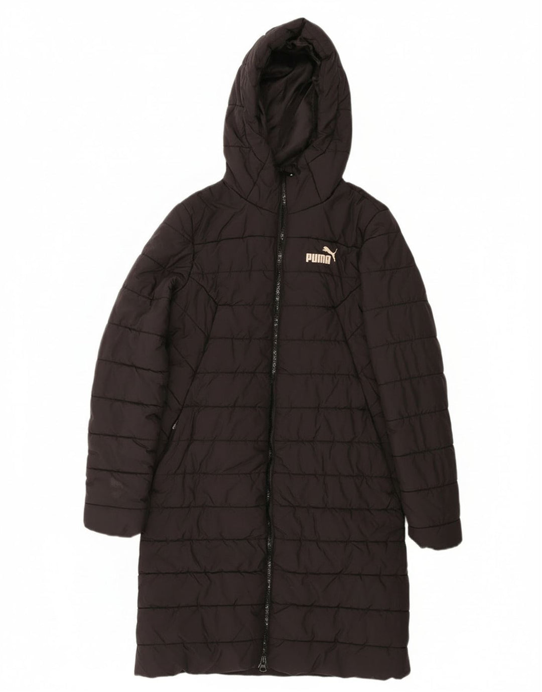 Puma Damen Kapuzenmantel, gepolstert, UK 6, XS, Schwarz, Polyester