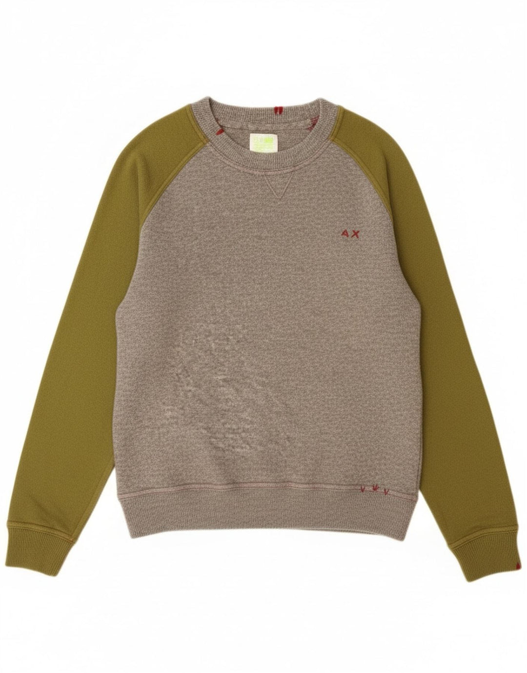 Sun68 Damen-Pullover mit U-Boot-Ausschnitt, UK 14, Mittelgrau, Farbblock