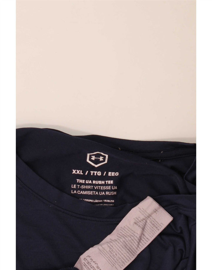 Under Armour Herren T-Shirt Top 2XL Marineblau Polyester