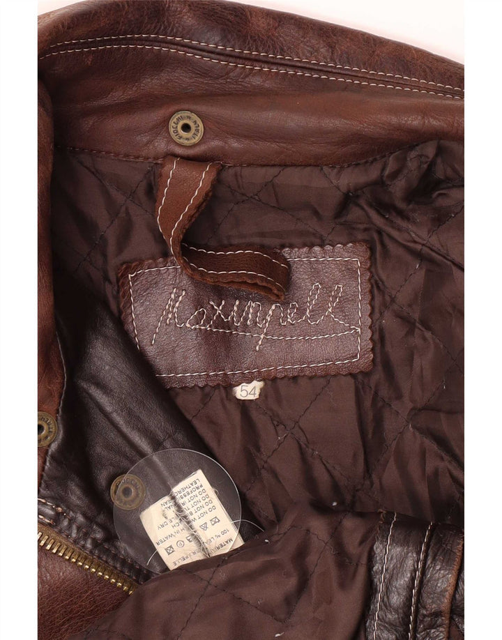 Vintage Herren Leder Bomberjacke IT 52 2XL Braun