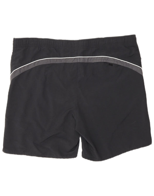 Fila Herren-Badeshorts, groß, schwarzes Colourblock-Nylon
