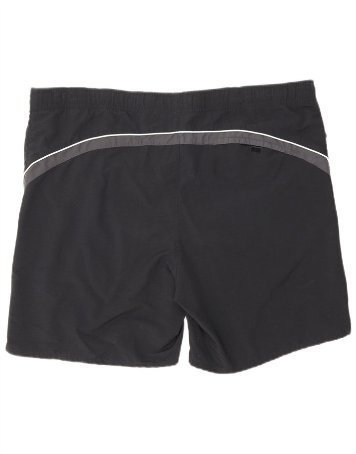 Fila Herren-Badeshorts, groß, schwarzes Colourblock-Nylon