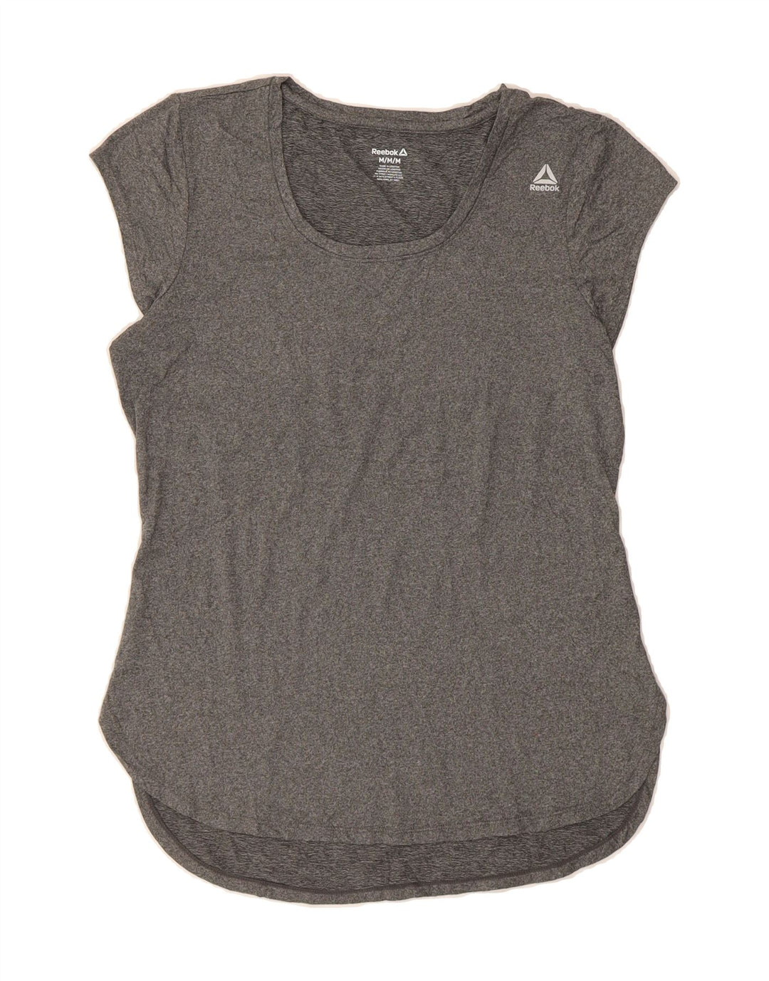 REEBOK Womens T-Shirt Top UK 14 Medium Grey Vintage Reebok and Second-Hand Reebok from Messina Hembry 