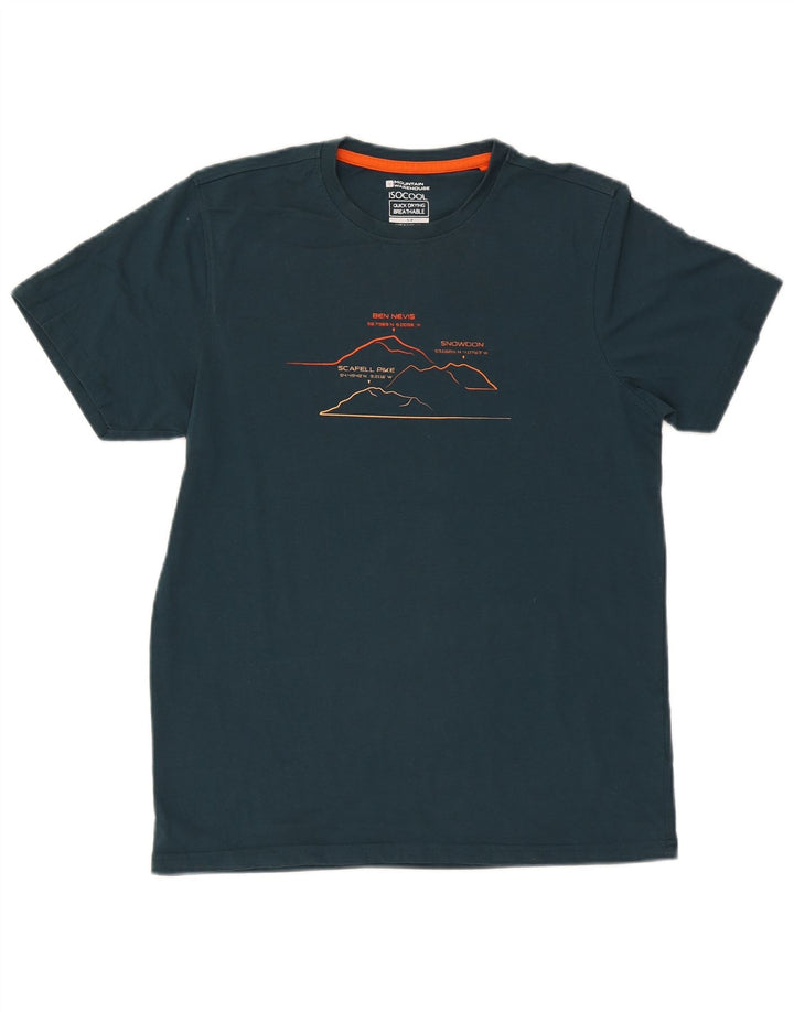 Mountain Warehouse IsoCool Grafik-T-Shirt-Oberteil für Herren, Größe S, Grün, Baumwolle