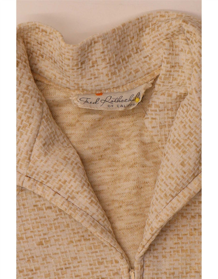 Vintage Damen Etuikleid UK 14 Mittelbeige meliert