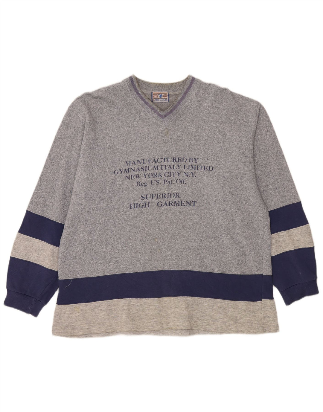 Gymnasium Herren-Sweatshirt mit Grafik, groß, Blau, Farbblock