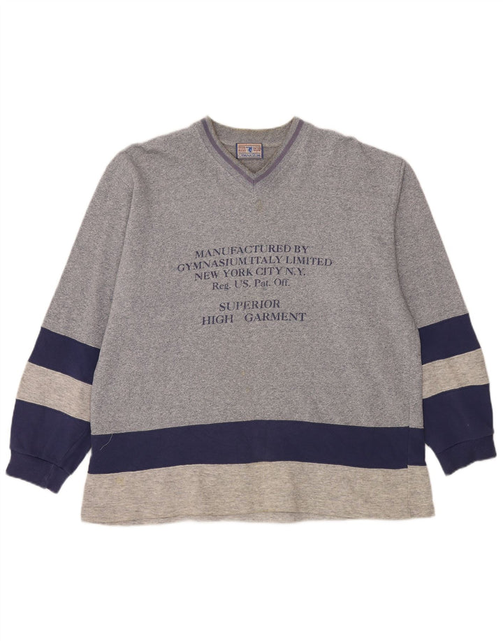 Gymnasium Herren-Sweatshirt mit Grafik, groß, Blau, Farbblock