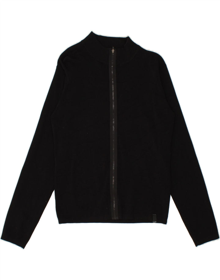 JULES Mens Tracksuit Top Jacket Medium Black Viscose Vintage Jules and Second-Hand Jules from Messina Hembry 