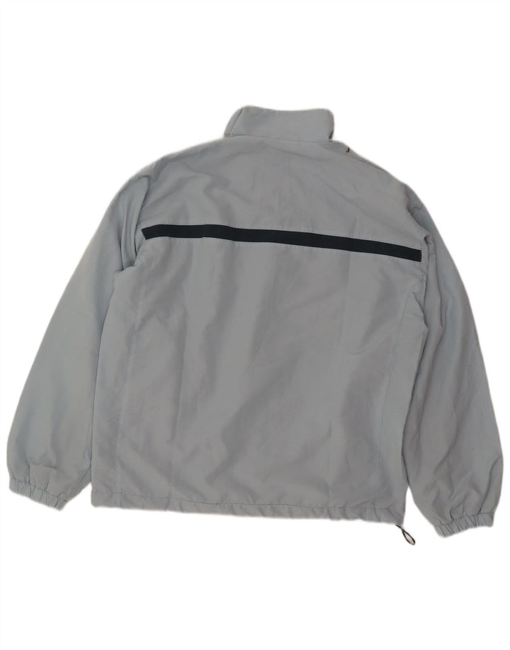 Diadora Herren-Trainingsanzugoberteil, mittelblaues Colourblock-Polyester