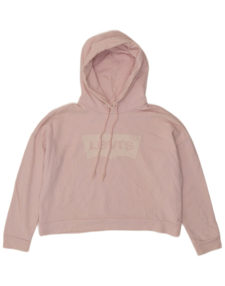 LEVI'S Damen-Pullover mit übergroßem, bauchfreiem Grafik-Hoodie, Gr. 10, Größe S, Rosa, Baumwolle