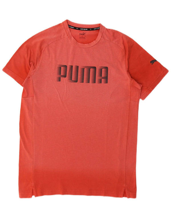 Puma Herren Grafik T-Shirt Top Large Rot