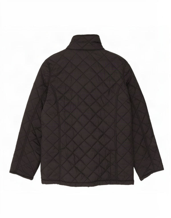 Vintage Mens Quilted Jacket UK 42 XL Black Nylon