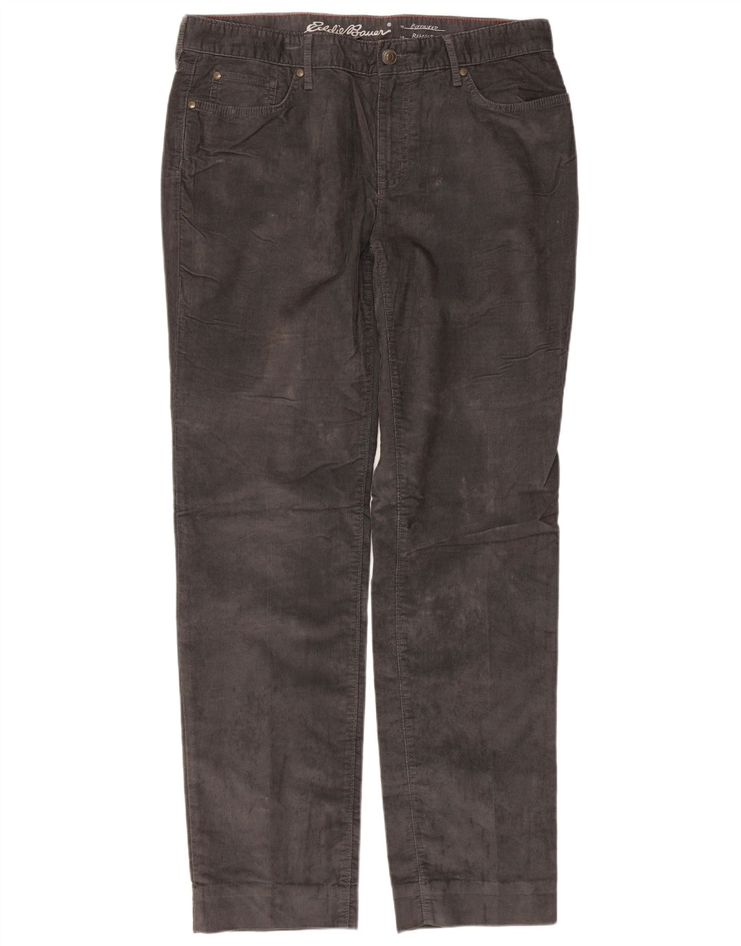 Eddie Bauer Damen Cordhose US 12 Large W36 L32 Graue Baumwolle