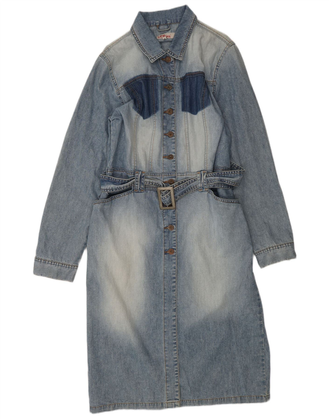 S.OLIVER Womens Denim Coat EU 40 Medium Blue Cotton