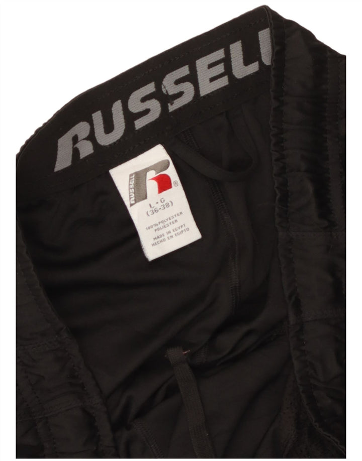 Russell Athletic Herren-Sportshorts, groß, aus schwarzem Polyester