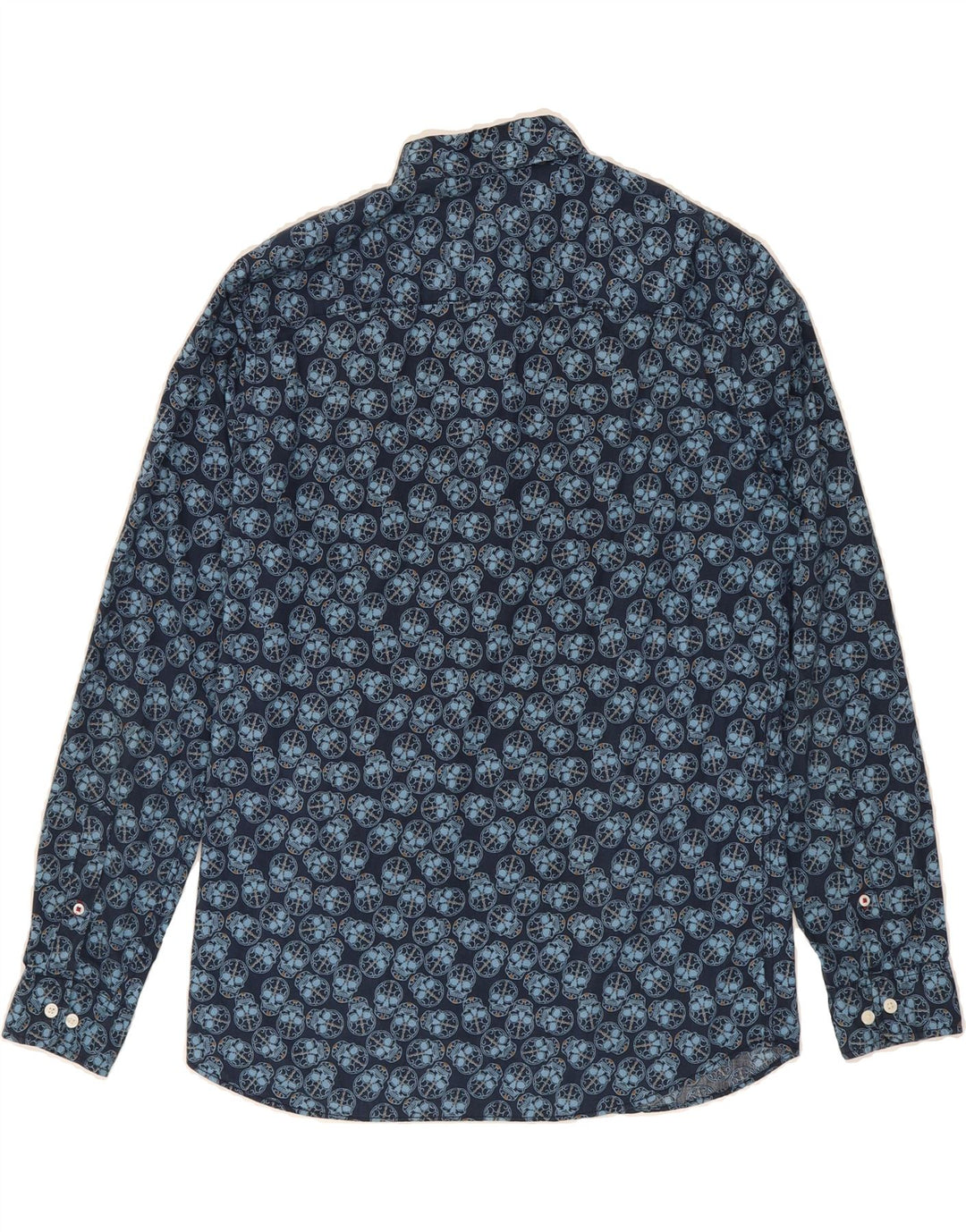 JACK & JONES Mens Graphic Shirt Large Navy Blue Cotton Vintage Jack & Jones and Second-Hand Jack & Jones from Messina Hembry 