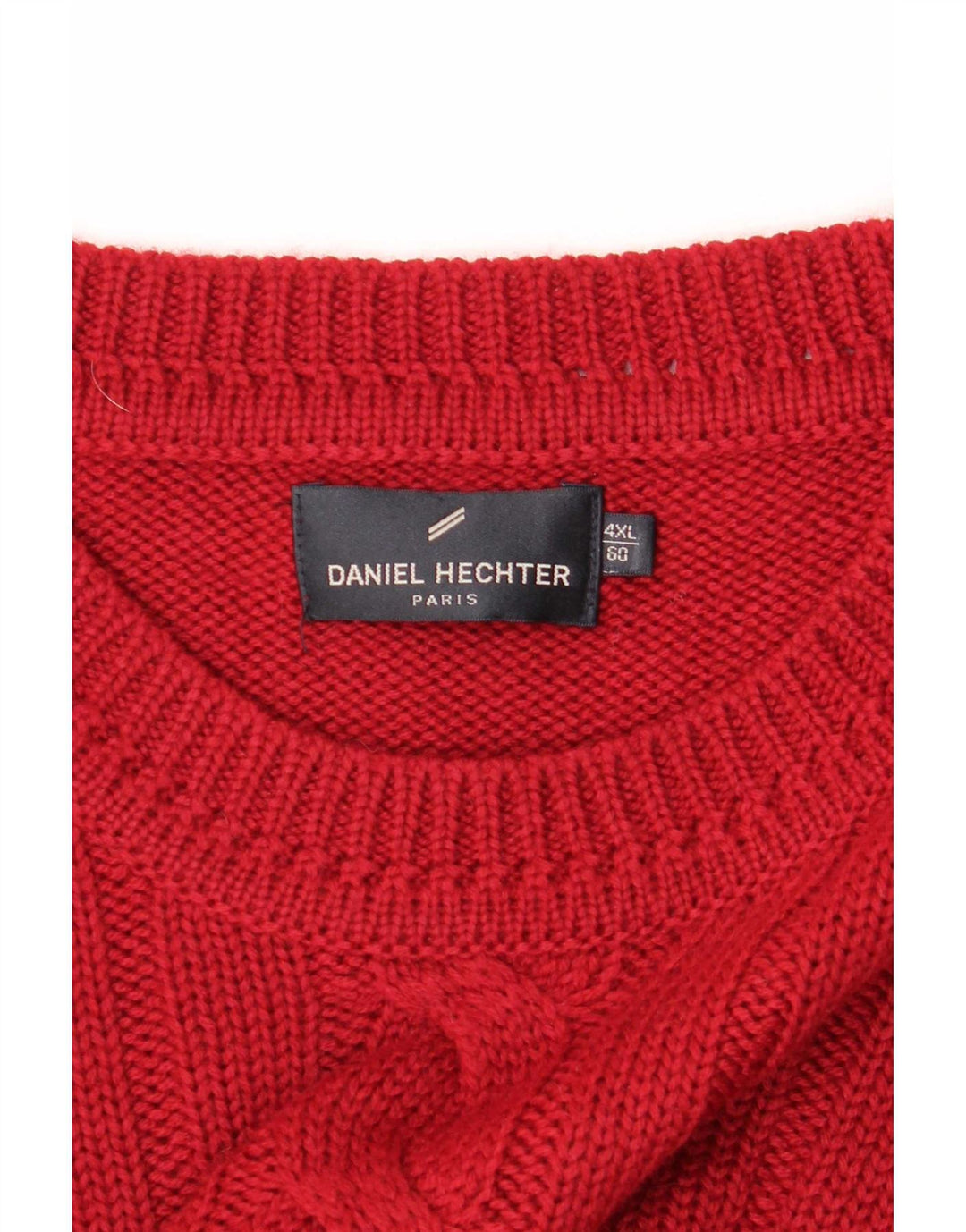 Daniel Hechter Herren-Pullover mit Rundhalsausschnitt, 4XL, bordeauxrote Wolle