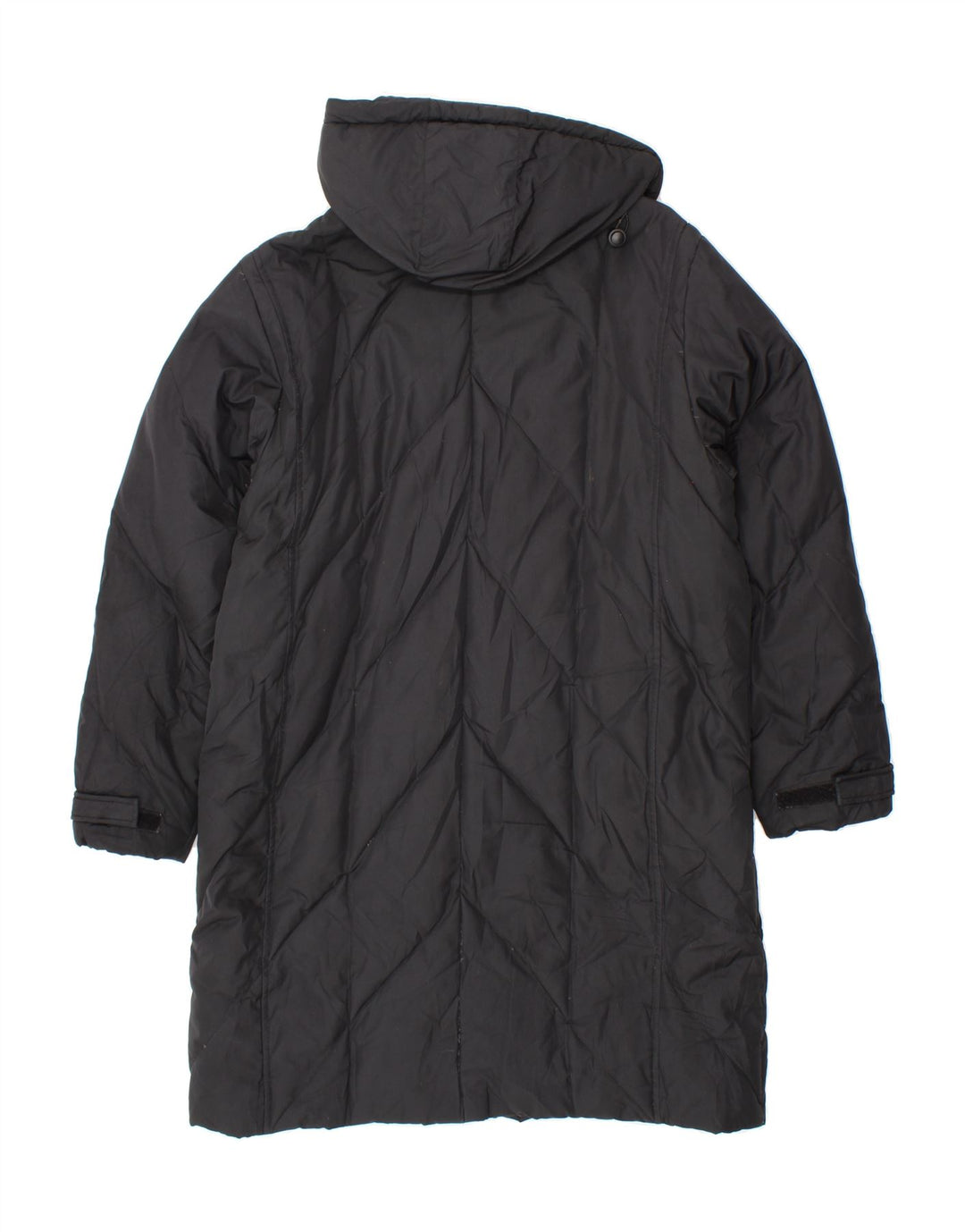 ASICS Womens Hooded Padded Coat UK 16 Large Black Polyester Vintage Asics and Second-Hand Asics from Messina Hembry 