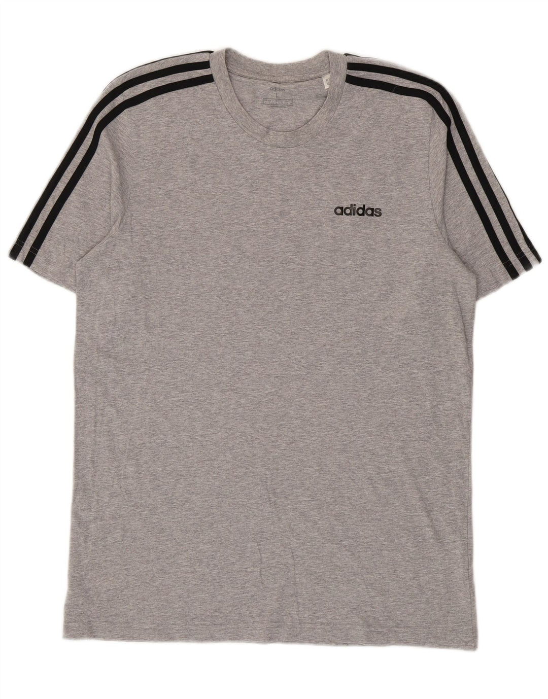 Adidas Herren T-Shirt Top Large Grau meliert Baumwolle