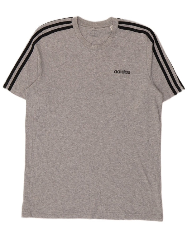 Adidas Herren T-Shirt Top Large Grau meliert Baumwolle