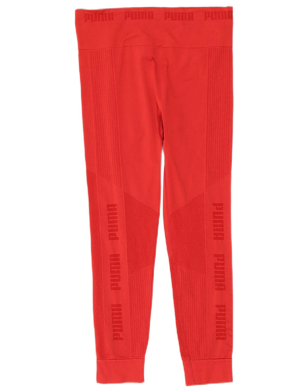 Puma Womens Graphic Capri Leggings UK 14 Mittelrotes Nylon