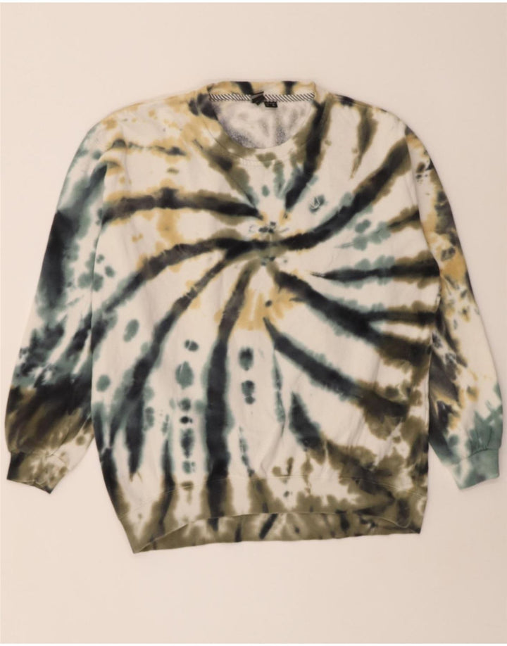 VOLCOM Womens Sweatshirt Jumper US 4/6 Small Multicoloured Tie Dye Vintage Volcom and Second-Hand Volcom from Messina Hembry 
