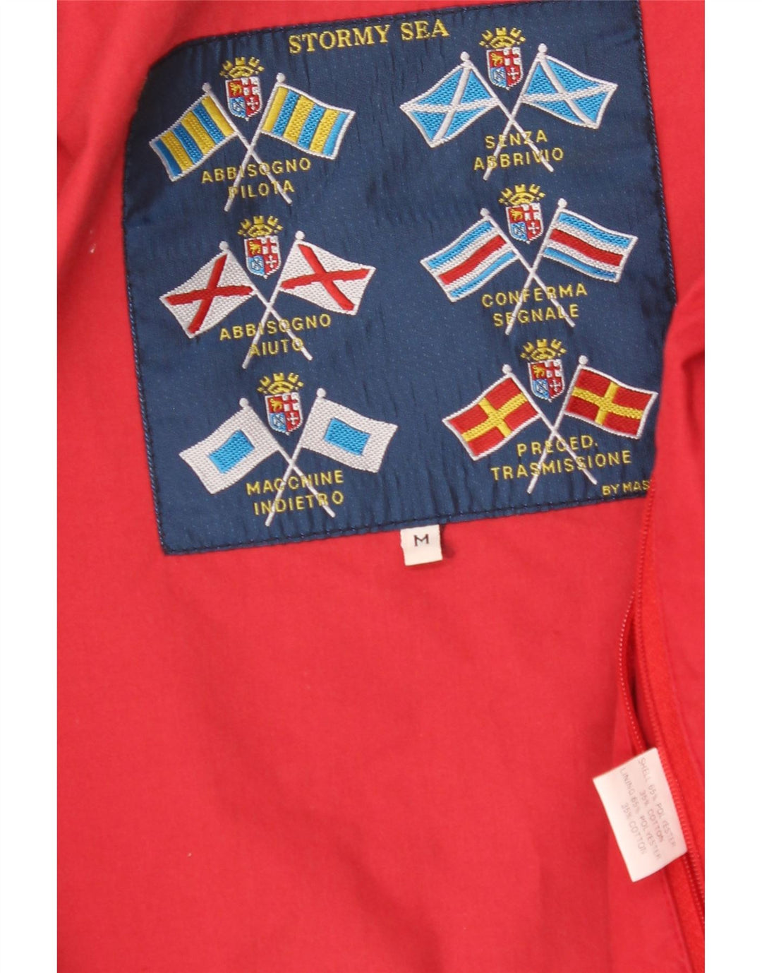 VINTAGE Mens Loose Fit Hooded Utility Jacket UK 38 Medium Red Polyester Vintage Vintage and Second-Hand Vintage from Messina Hembry 