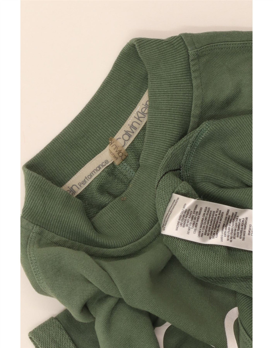 Calvin Klein Damen-Sweatshirt mit übergroßem Grafikmotiv, Gr. 10, Größe S, Grün