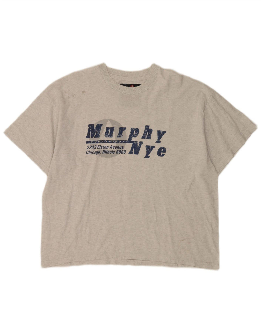Murphy & Nye Herren Grafik-T-Shirt-Oberteil XL aus grauer Baumwolle