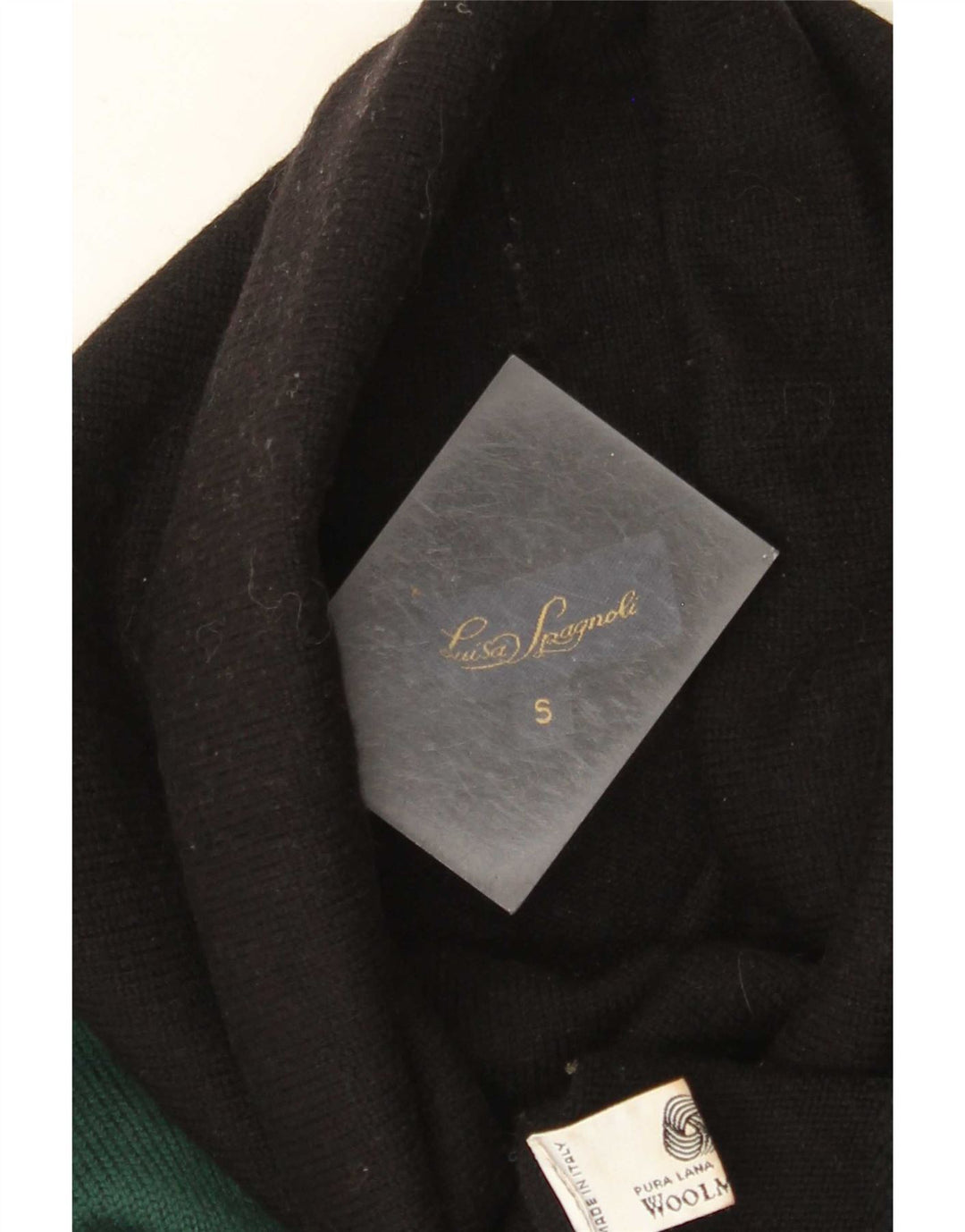 Luisa Spagnoli Damen-Pullover mit Rollkragen, Gr. 10, Größe S, Schwarz