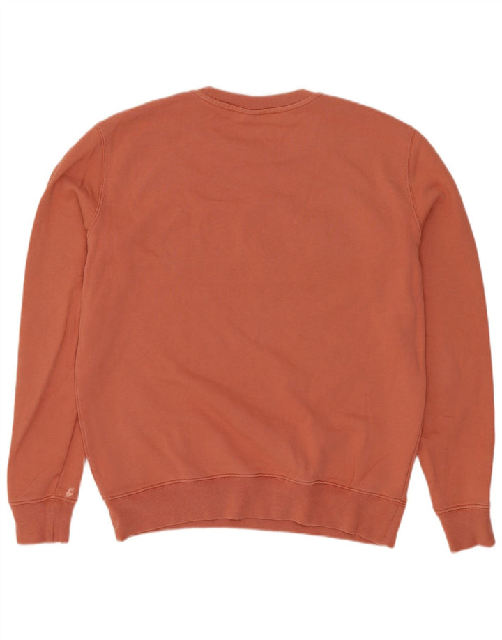 Hugo Boss Damen Grafik-Sweatshirt-Pullover UK 12 Mittelorange