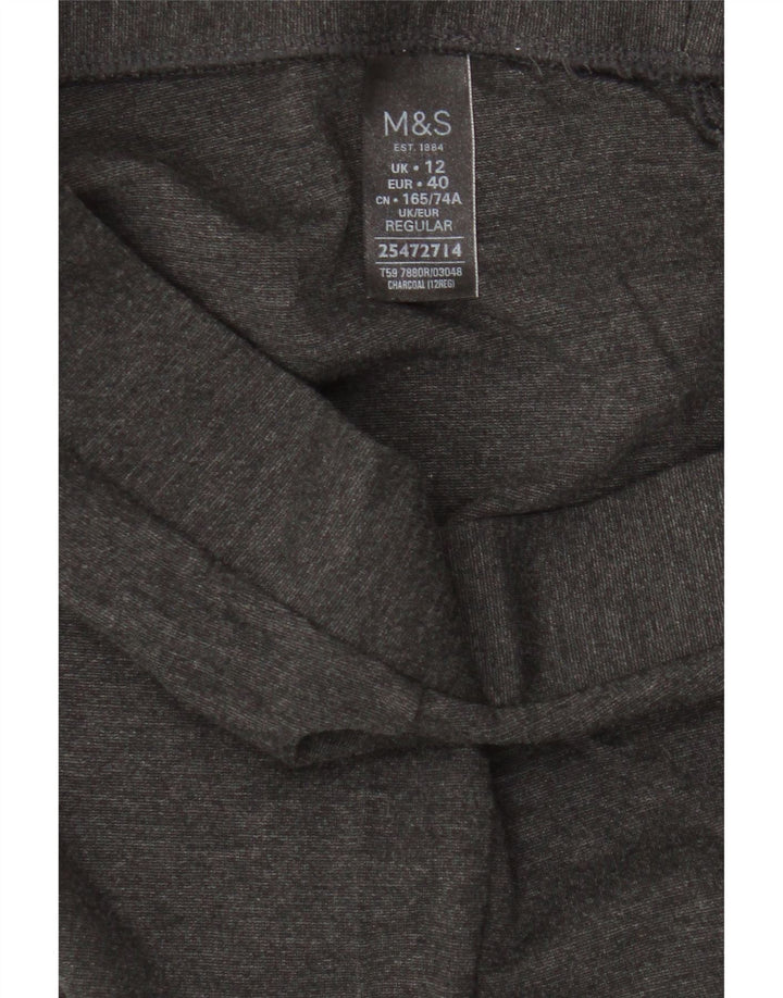 Marks & Spencer Damen Crop Leggings UK 12 Mittelgraue Viskose