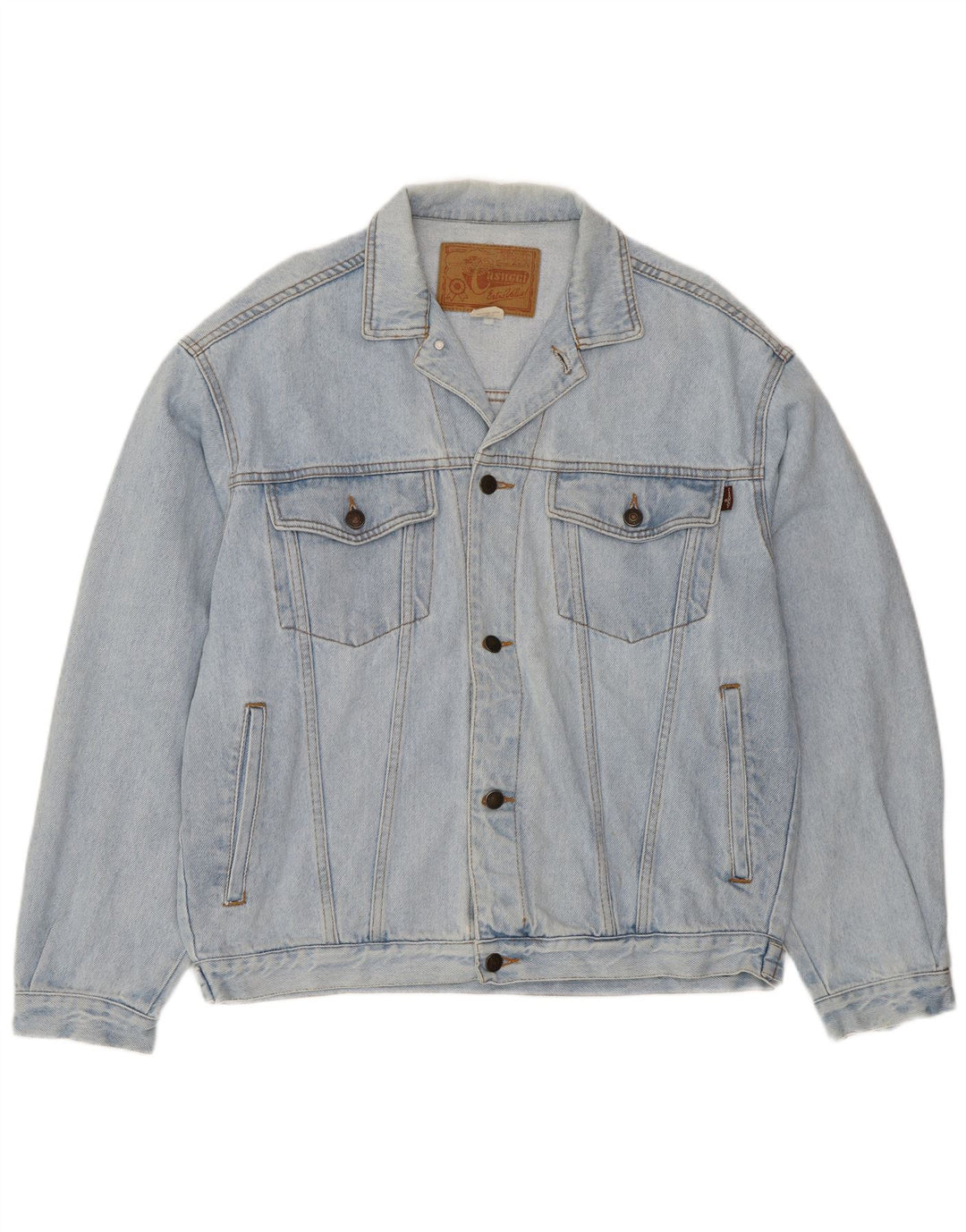 Casucci Herren Jeansjacke UK 40 Große blaue Baumwolle