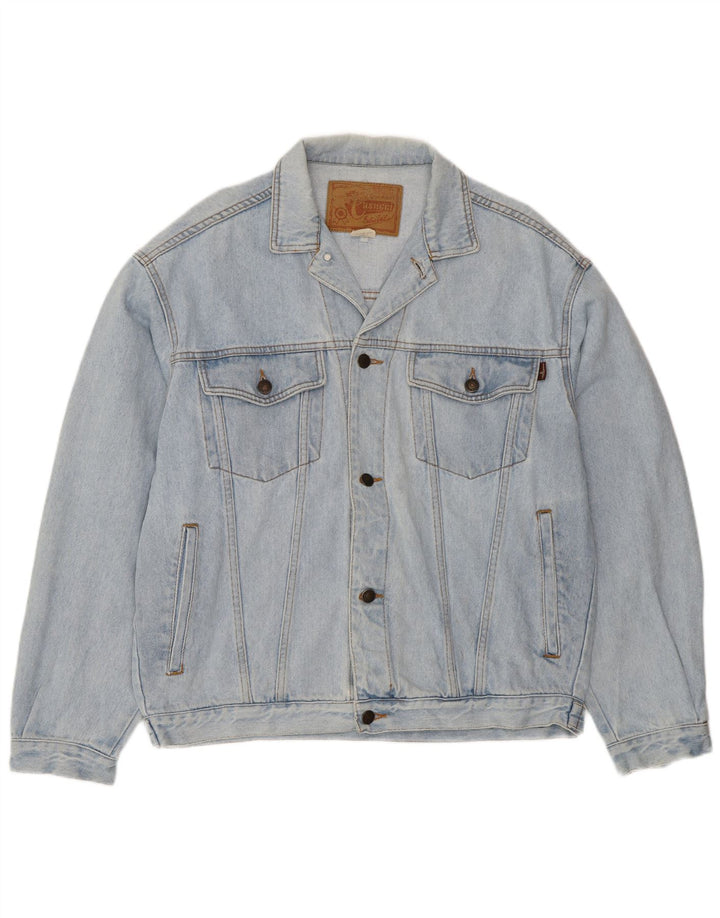 Casucci Herren Jeansjacke UK 40 Große blaue Baumwolle