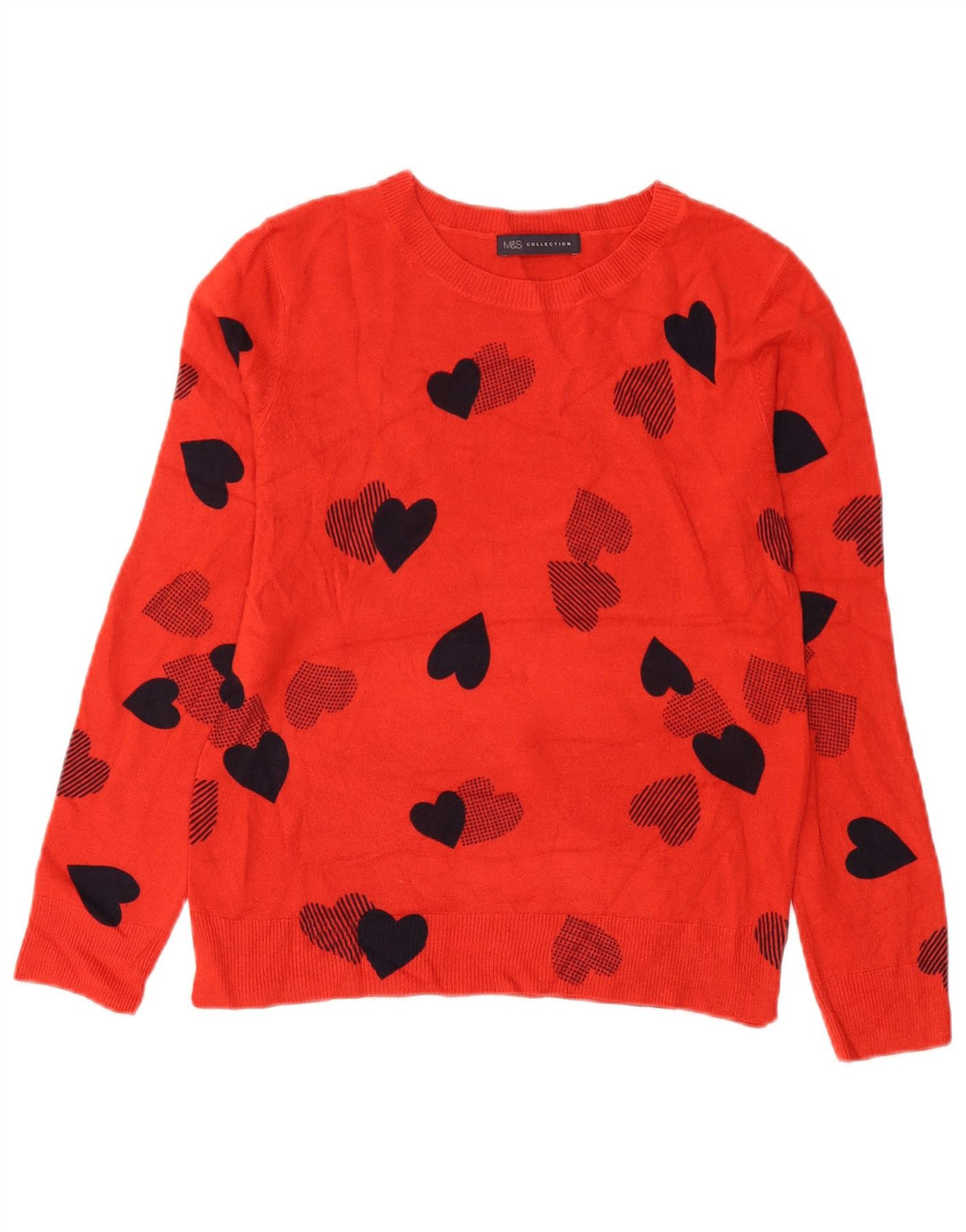 Marks & Spencer Damen-Pullover mit U-Boot-Ausschnitt, Gr. 10, Orange