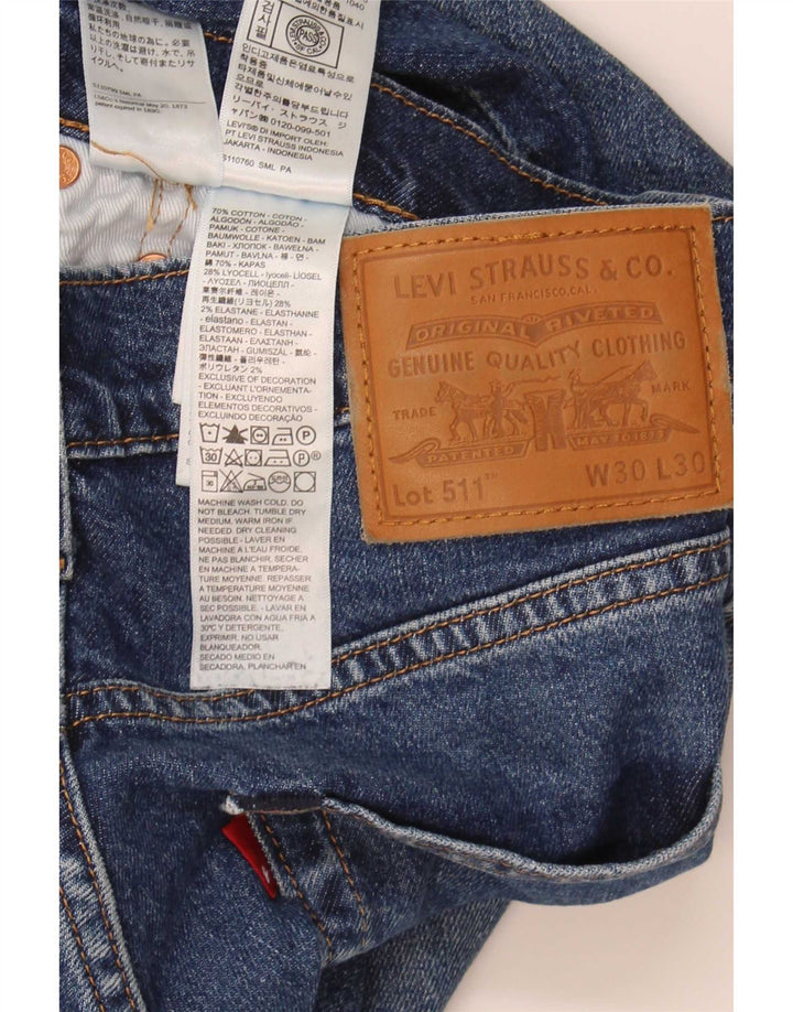 Levi's Herren 511 Slim Jeans W30 L30 Blaue Baumwolle