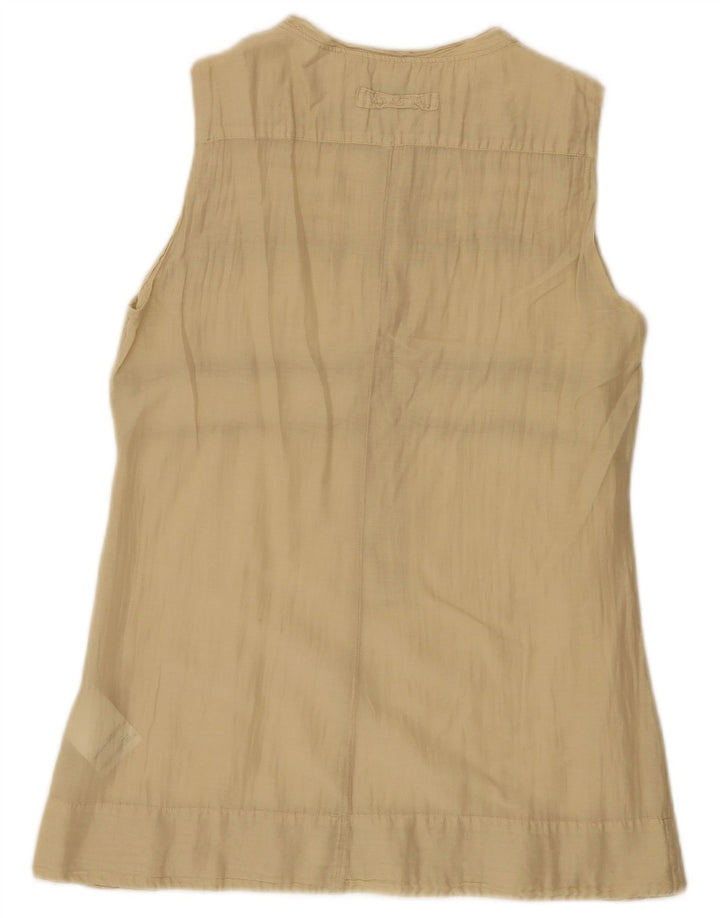 Ärmelloses Tunika-Oberteil für Damen von Henry Cottons IT 44 Mittelbeige Baumwolle