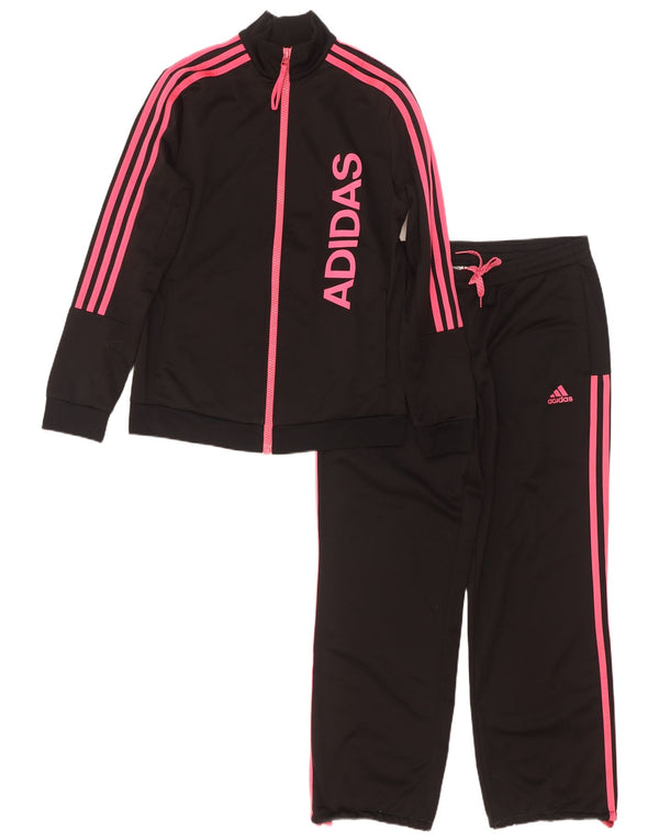 Adidas Damen Graphic Full Trainingsanzug UK 12/14 Mittelschwarzes Polyester