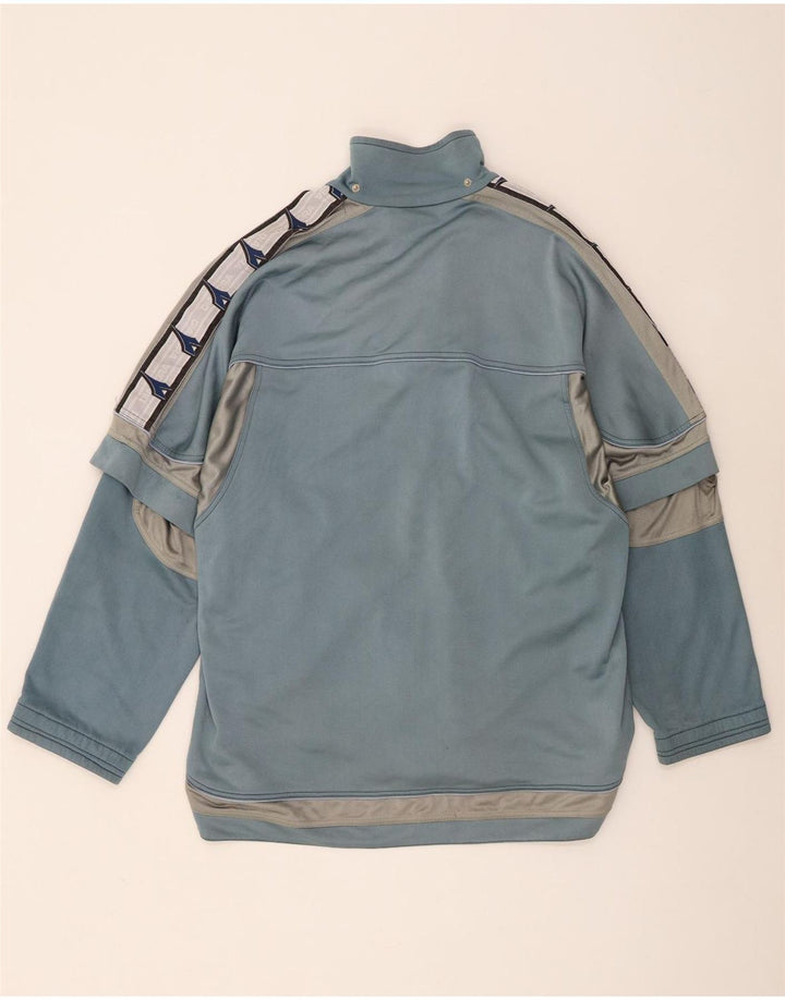 Diadora Herren-Trainingsanzugoberteil mit Grafik, Größe L, Blau, Farbblock