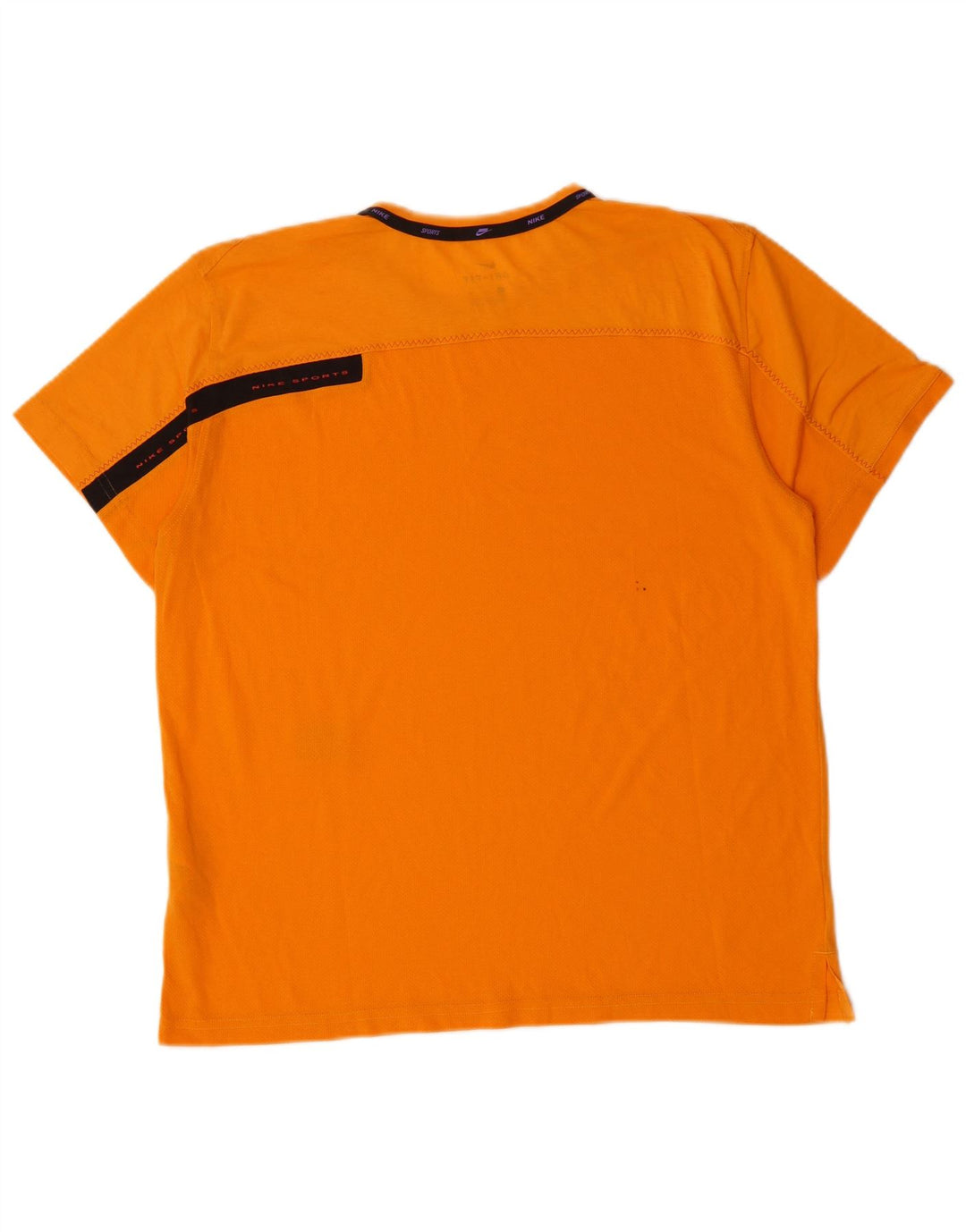 NIKE Herren Dri Fit T-Shirt Top Mittelorange Baumwolle