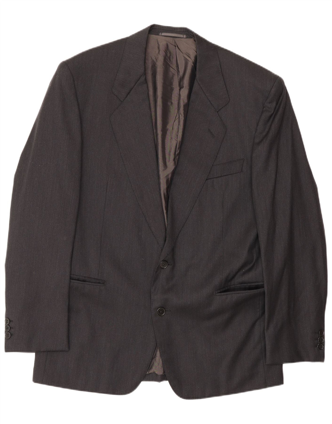 Gianfranco Ferre Herren-Blazer mit 2 Knöpfen, IT 50, große graue Wolle